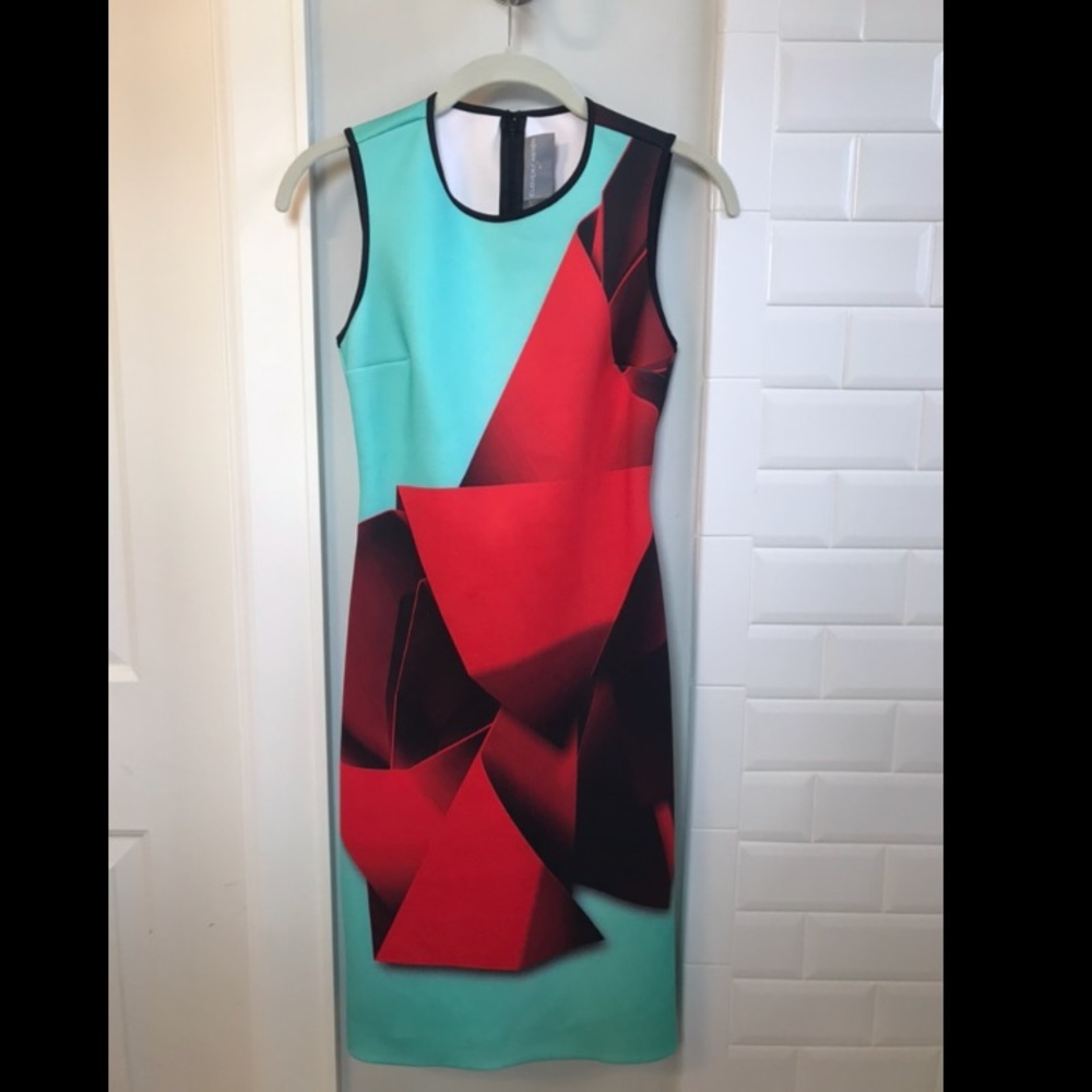 Beautiful blue and red dress